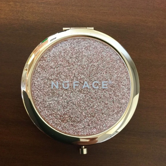 nuface Other - NEW NuFACE rose gold glitter compact mirror